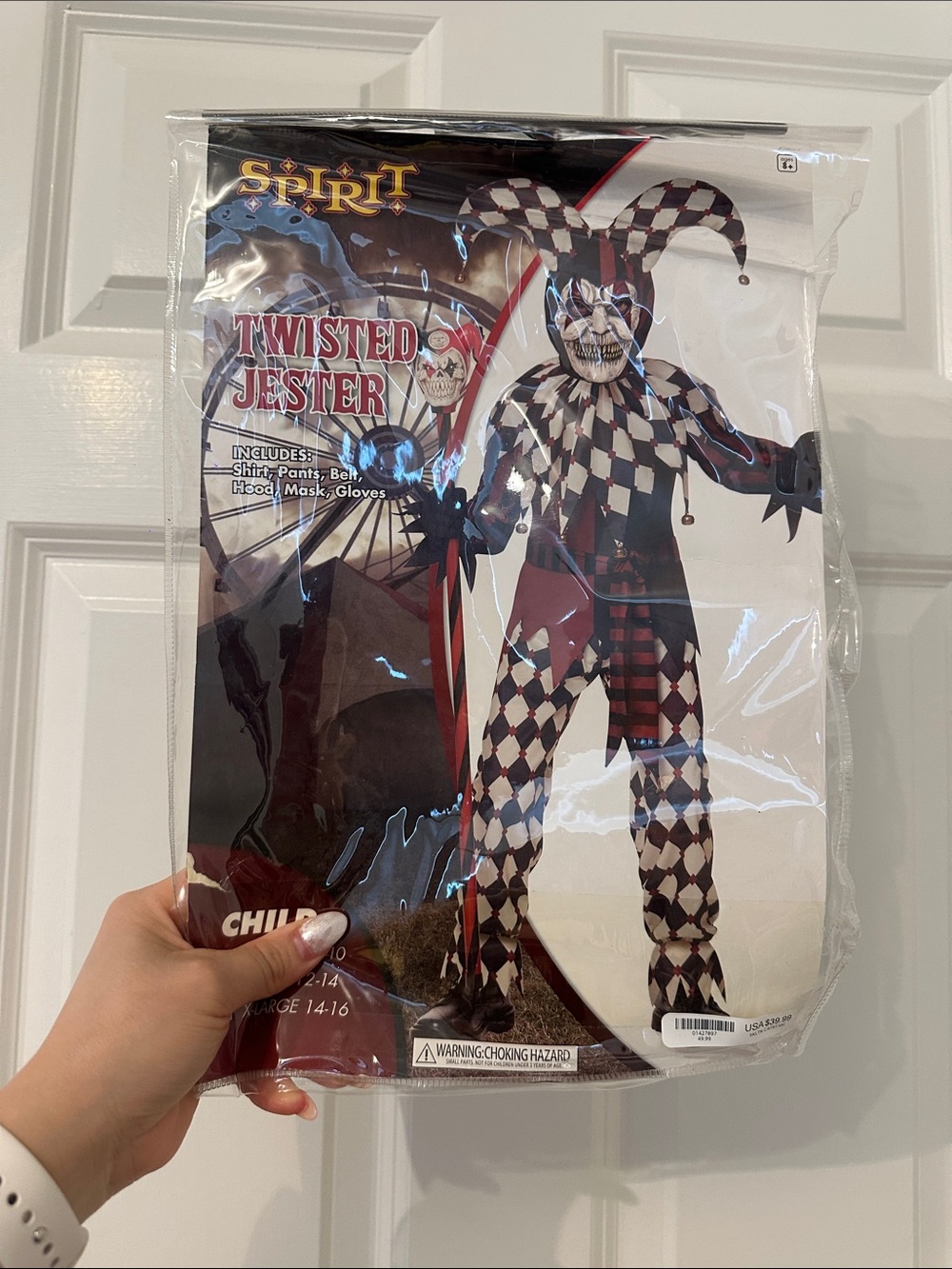 Spirit Twisted Jester Costume - Black, White & Red